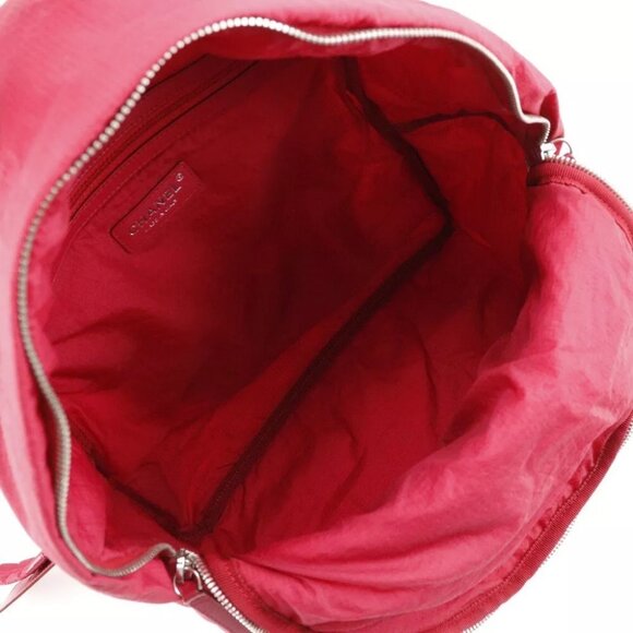 CHANEL COCO Mark Backpack Daypack Matelasse Red Nylon Women main image 10